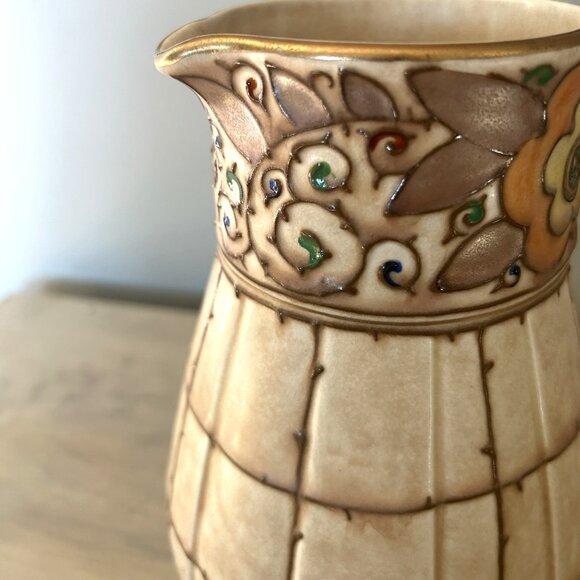 Charlotte Rhead Art Deco Bursley Ware Trellis Pattern Jug england - Picture 10 of 11